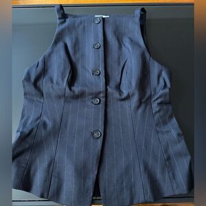 H&M Charcoal Pinstripe Vest